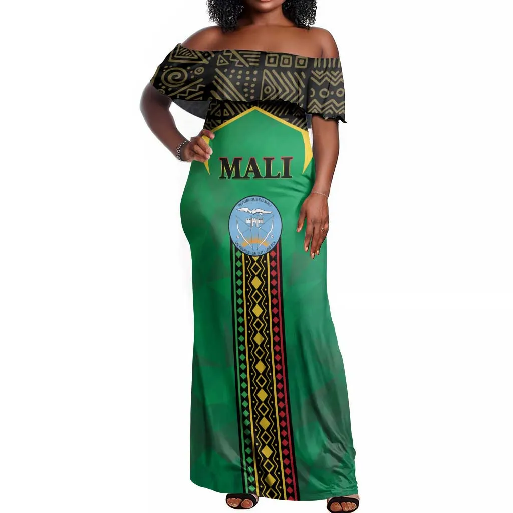 Mali Off Shoulder Maxi Dress Mali ka Fasojamana LT01