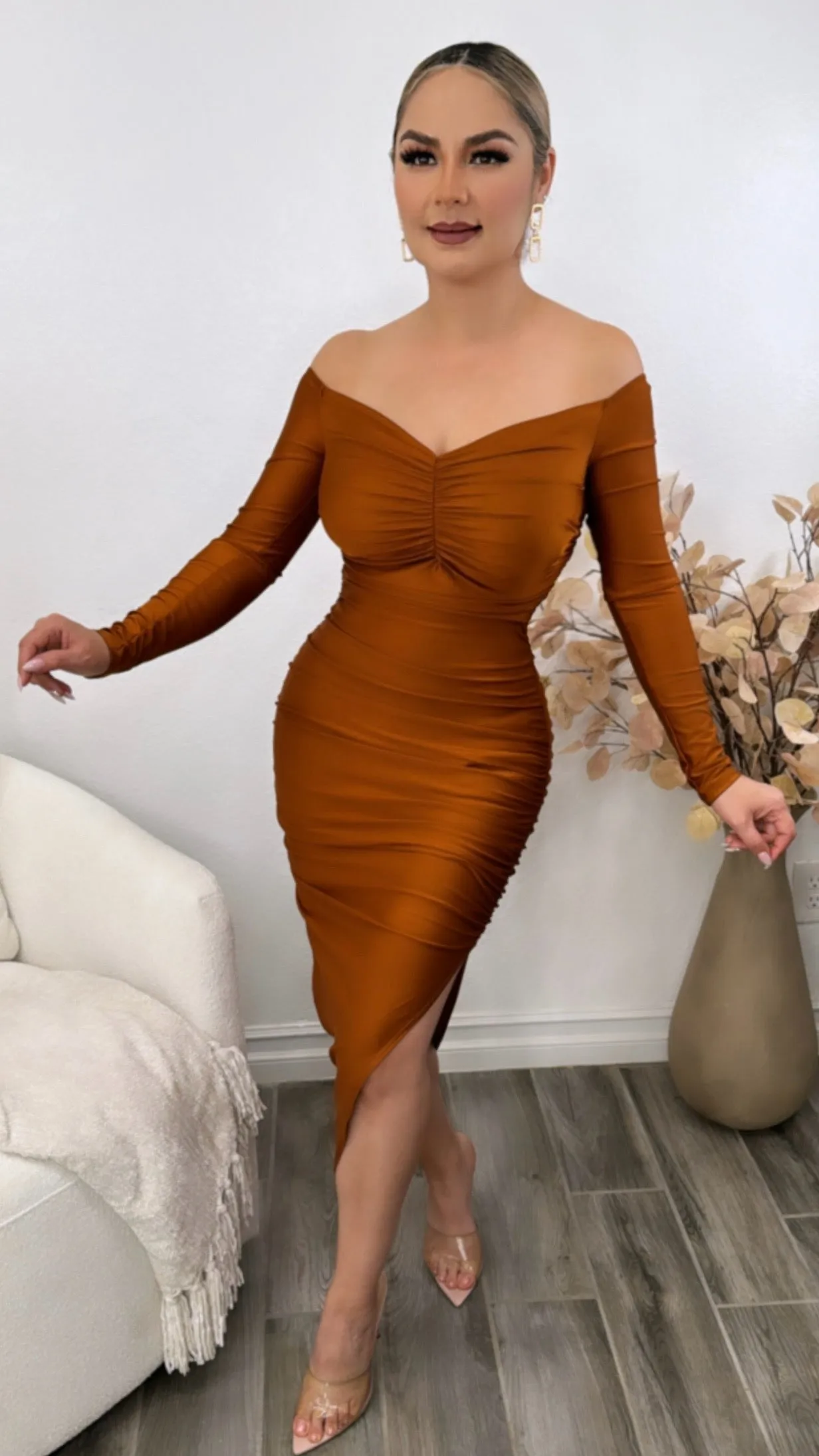 MARIELLE COPPER DRESS
