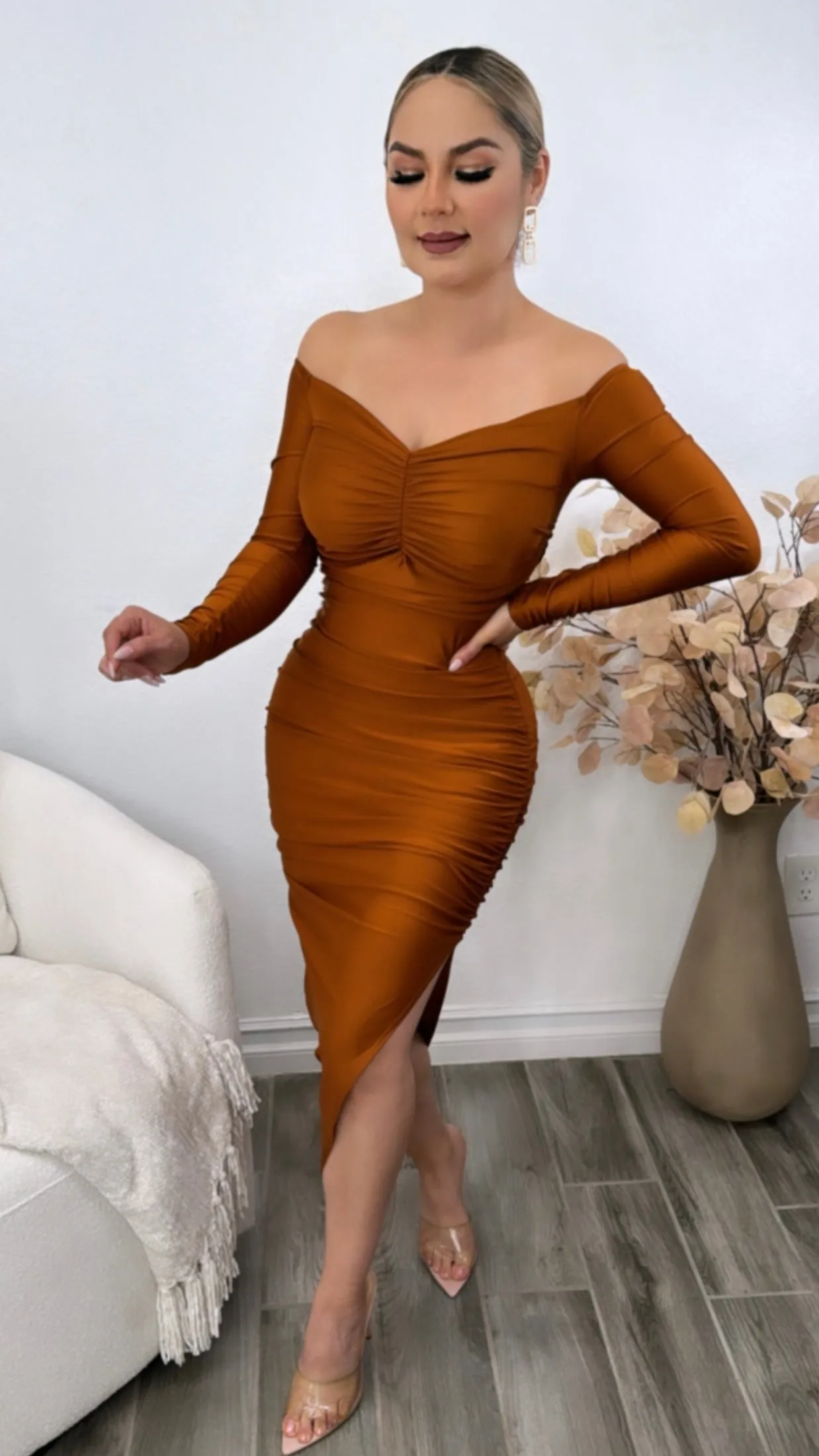 MARIELLE COPPER DRESS