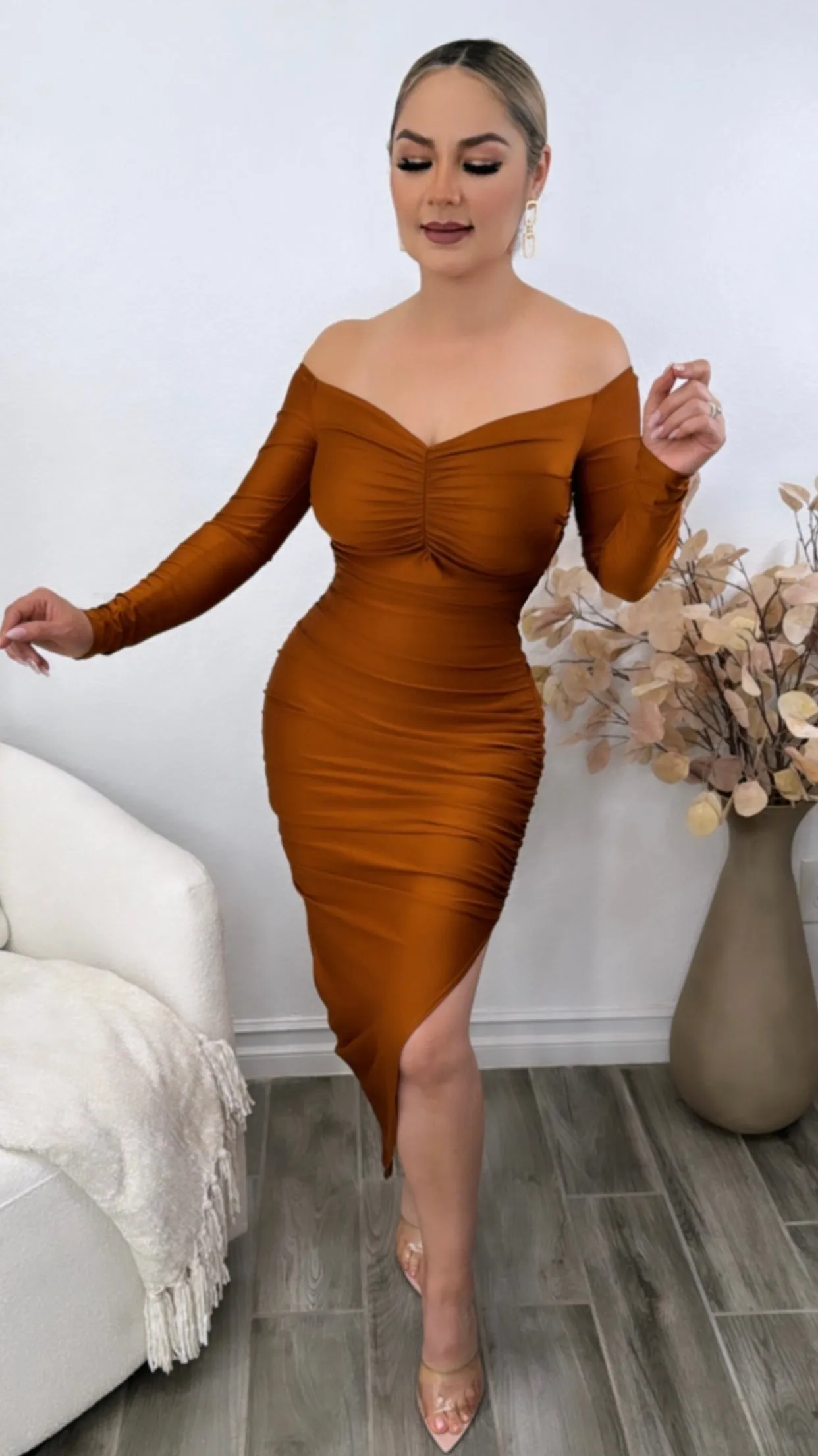 MARIELLE COPPER DRESS