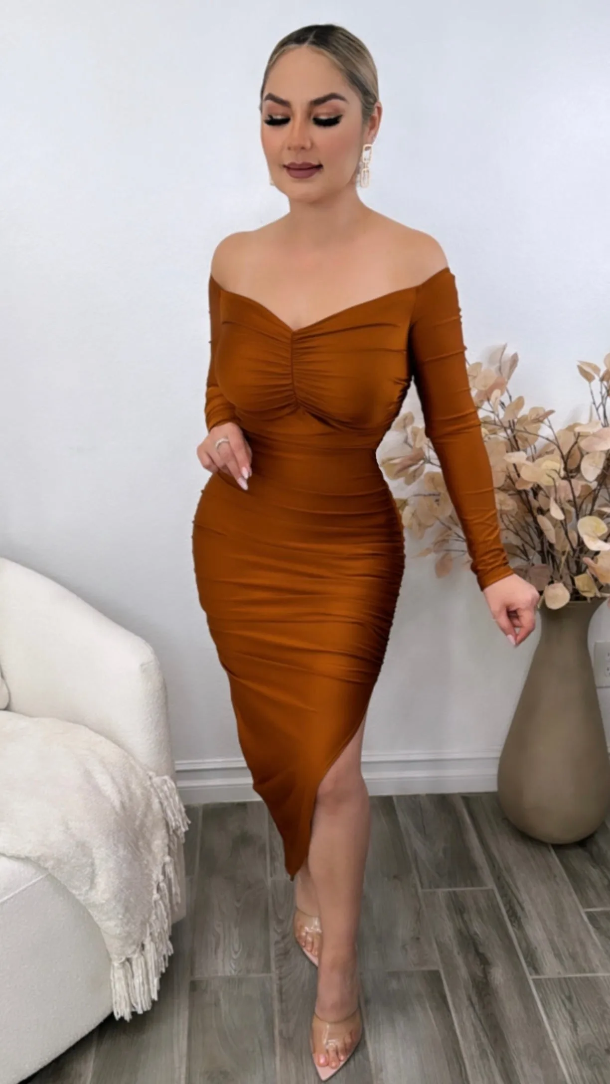 MARIELLE COPPER DRESS