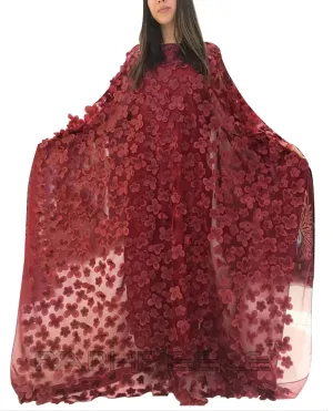 Maroon Color Unique Designed Long Party Gown