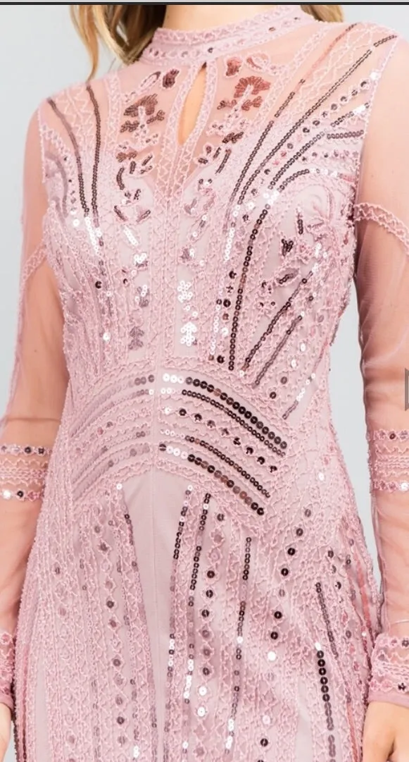 Mauve Sequin Dress
