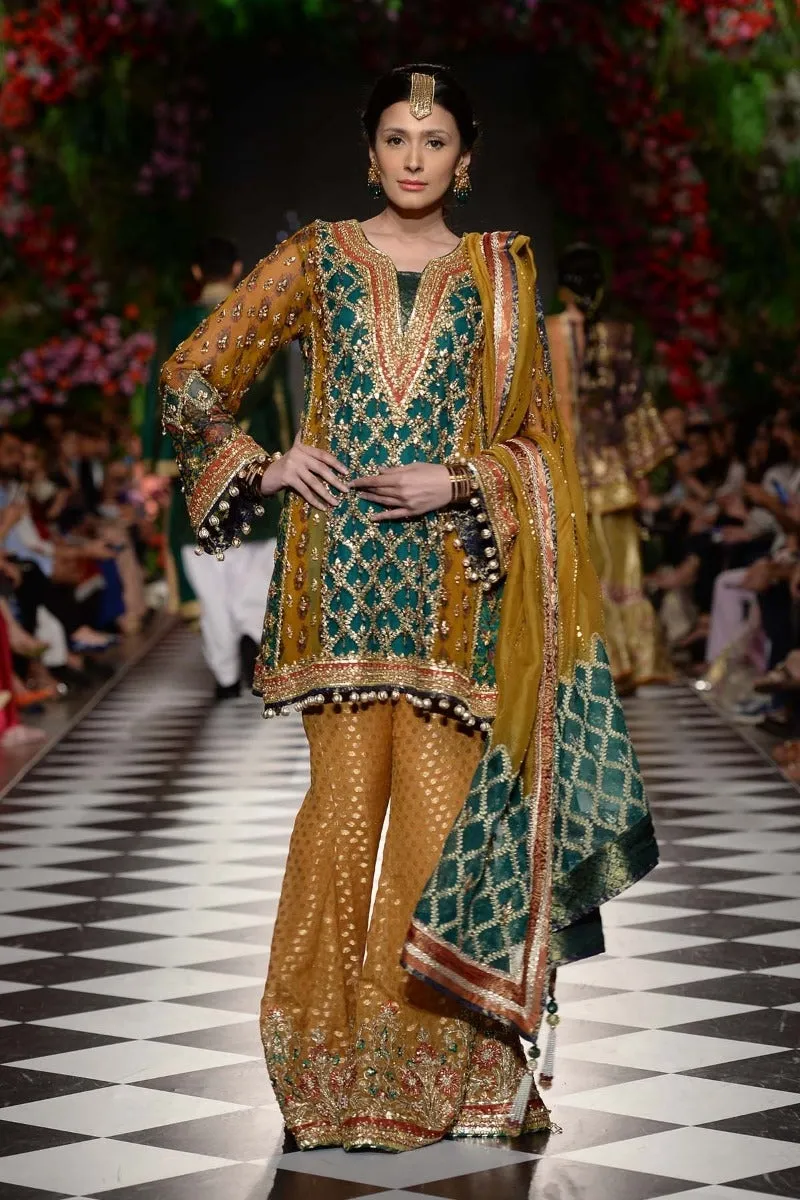 Mehndi Party Designer Outfit in Mustard Color #Y2007