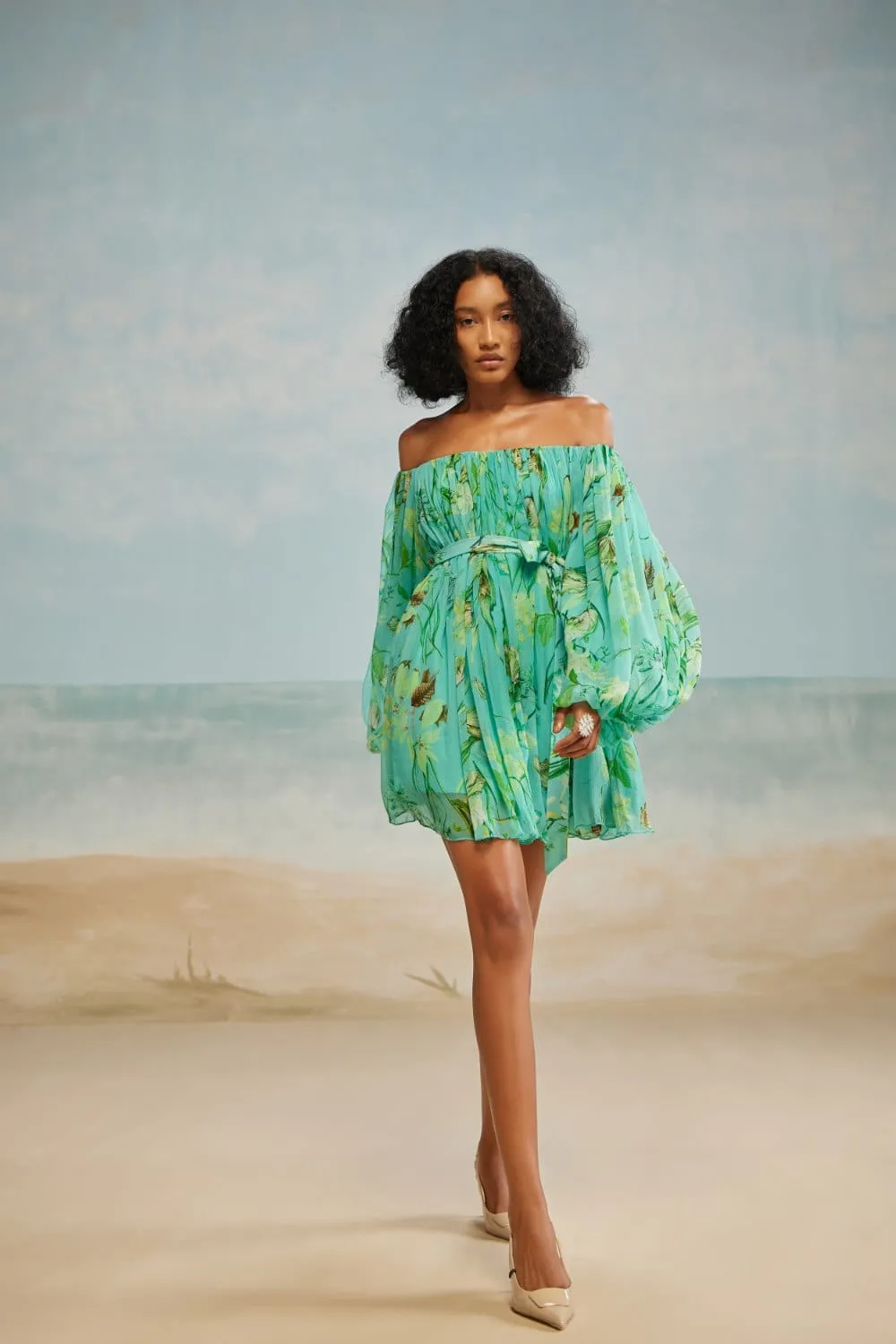 MELE OFF SHOULDER MINI DRESS