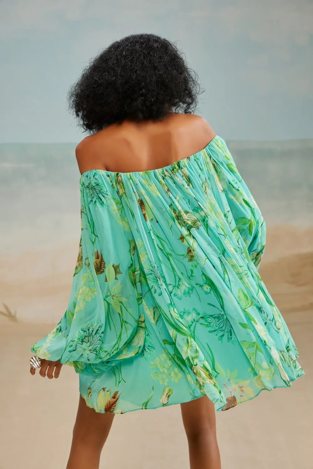 MELE OFF SHOULDER MINI DRESS