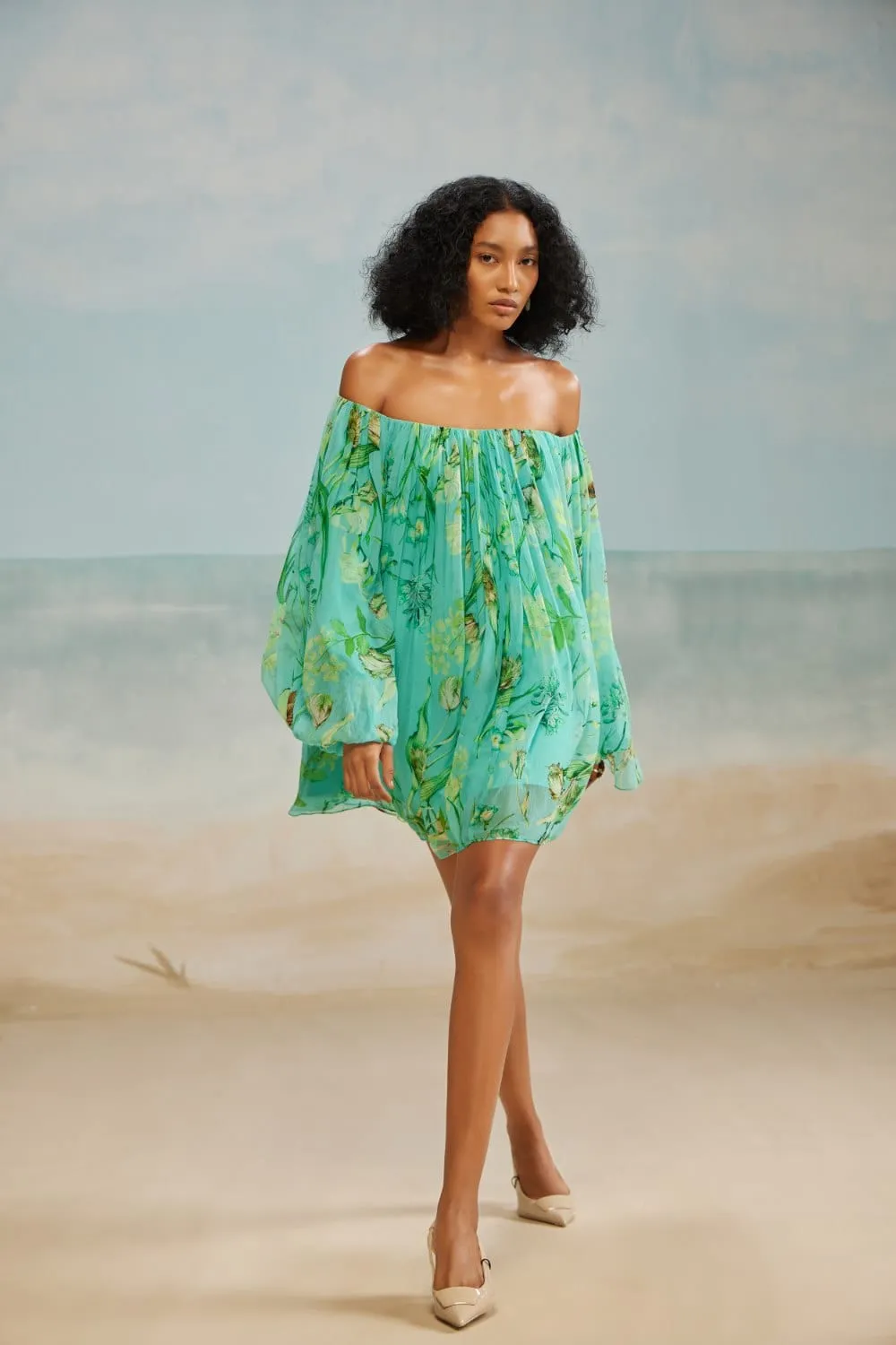 MELE OFF SHOULDER MINI DRESS