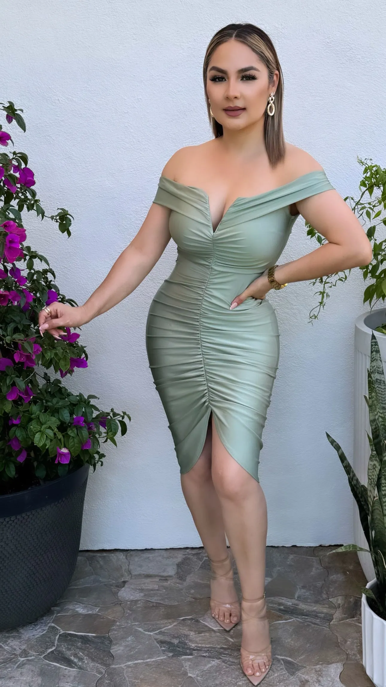 MELINA SAGE DRESS