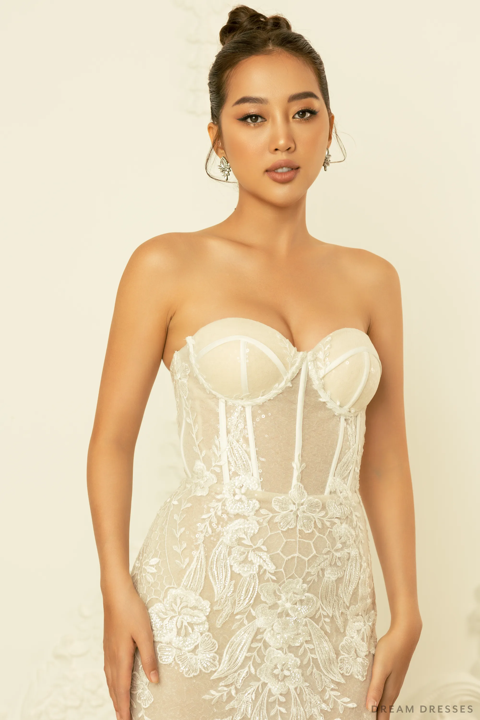 Mermaid Wedding Gown with Corset Top (#LUCINDA)
