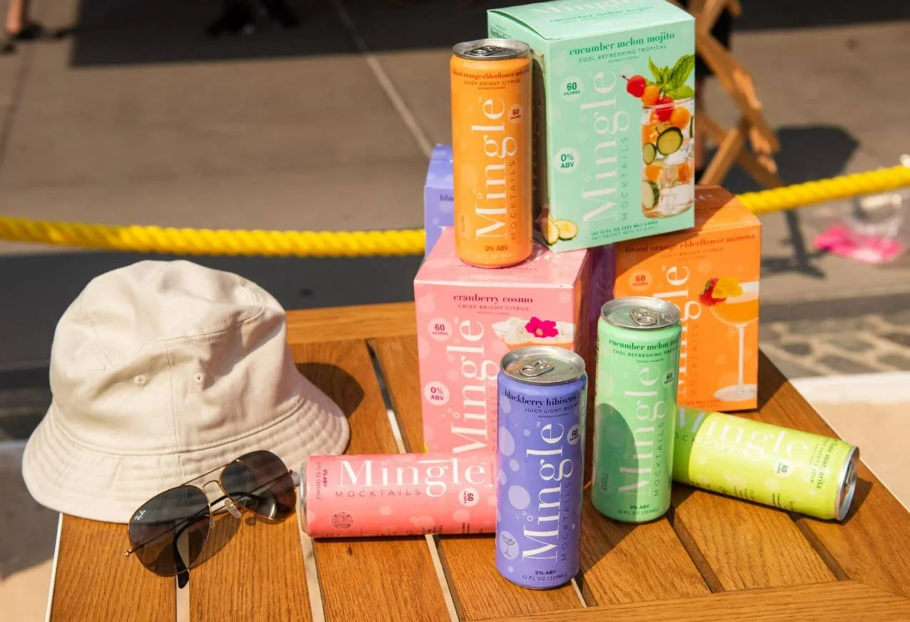 Mingle Mocktails: 4 Pack of 12oz Ready To Drink Mocktails