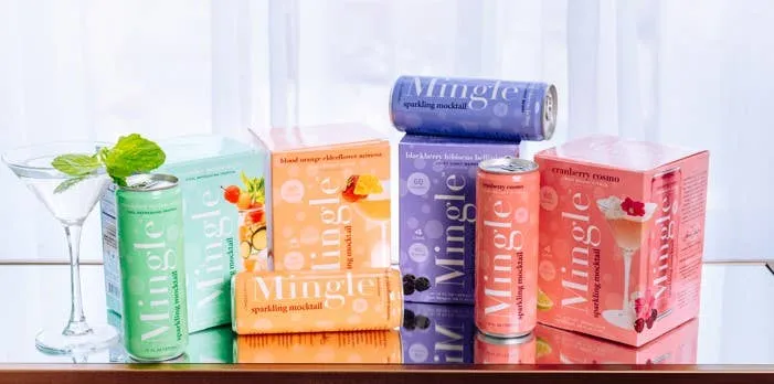 Mingle Mocktails: 4 Pack of 12oz Ready To Drink Mocktails