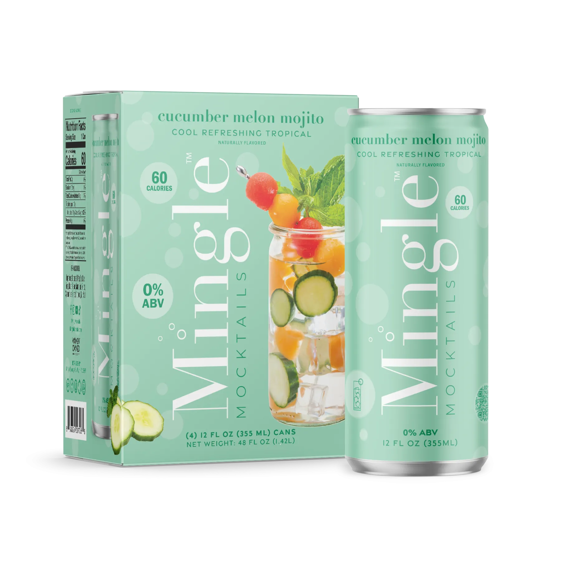 Mingle Mocktails: 4 Pack of 12oz Ready To Drink Mocktails