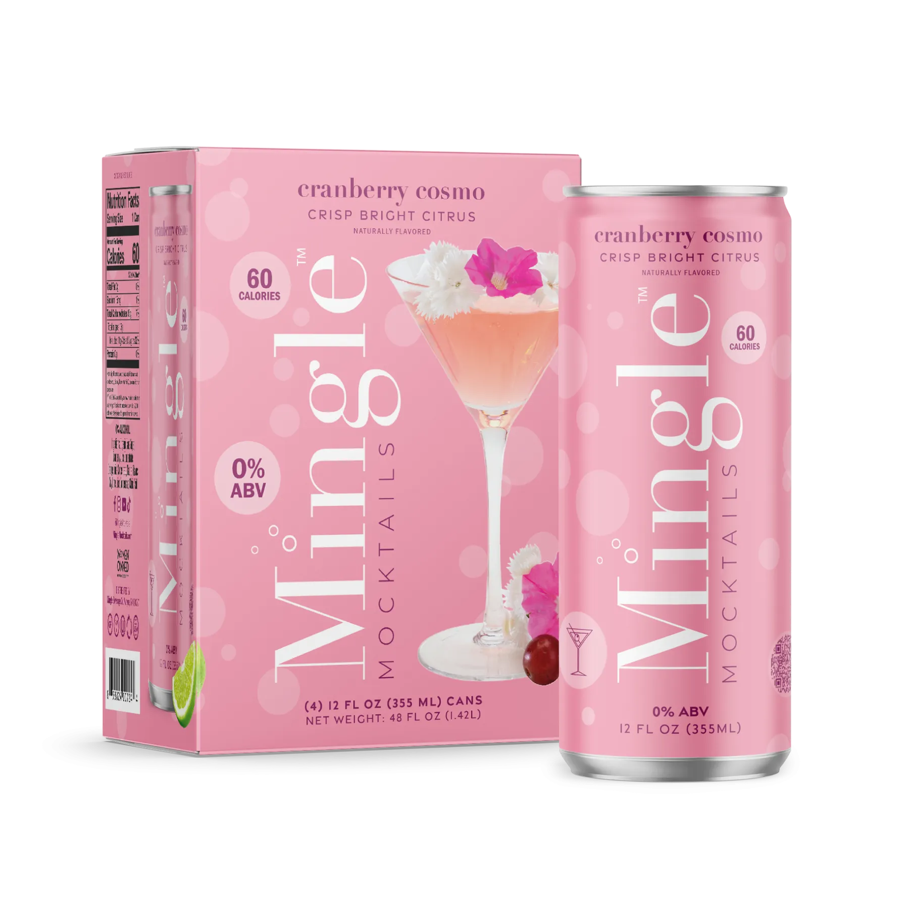 Mingle Mocktails: 4 Pack of 12oz Ready To Drink Mocktails