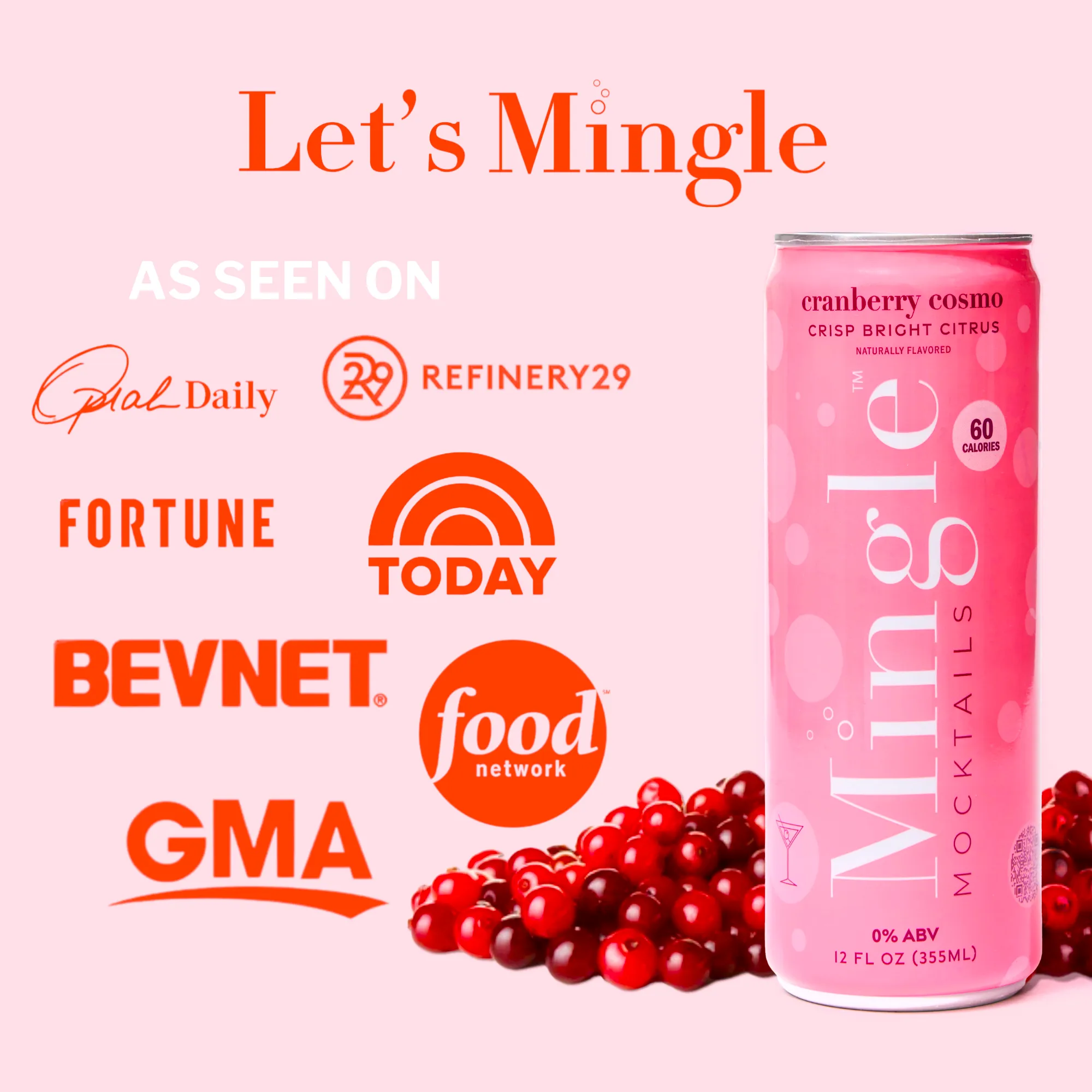 Mingle Mocktails: 4 Pack of 12oz Ready To Drink Mocktails