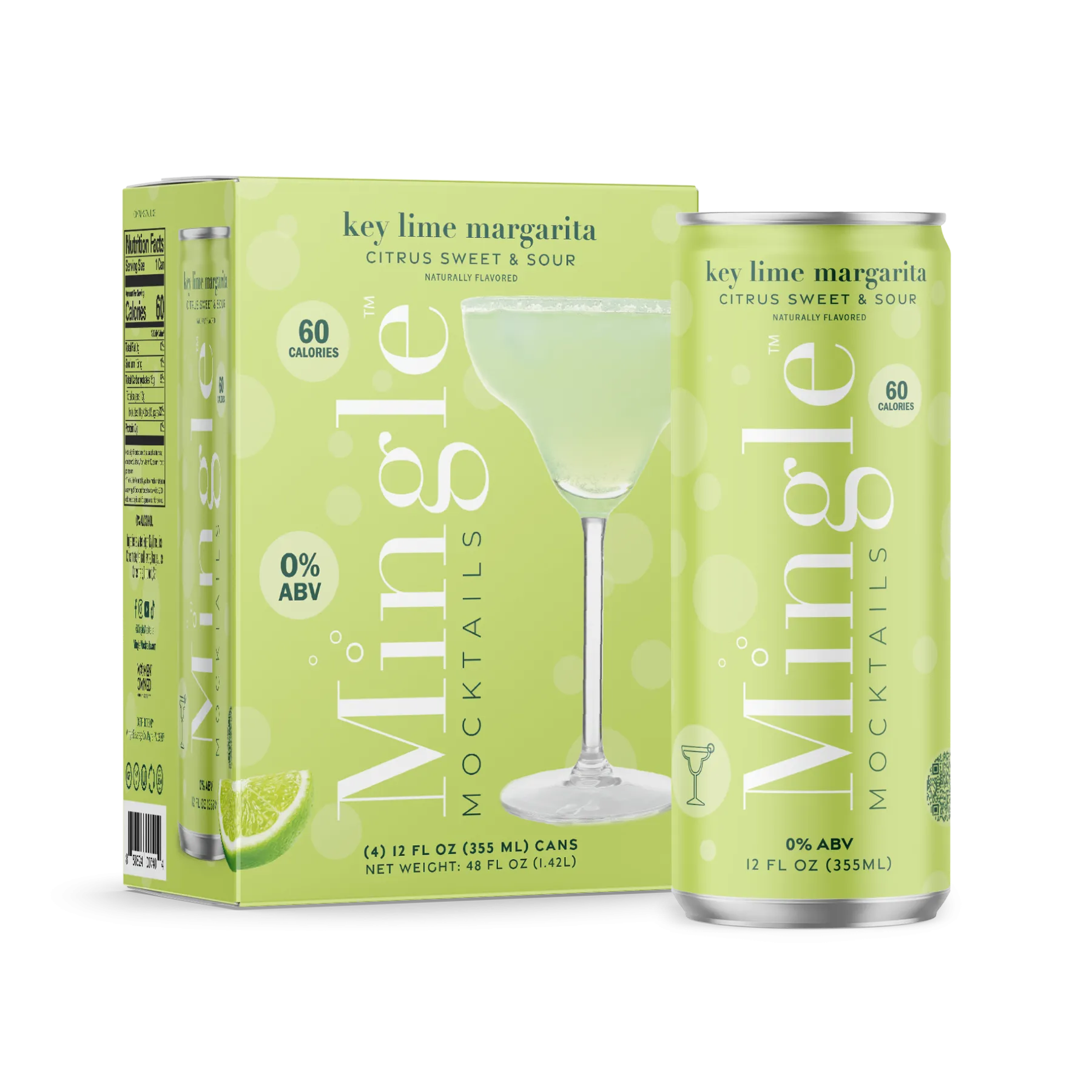 Mingle Mocktails: 4 Pack of 12oz Ready To Drink Mocktails