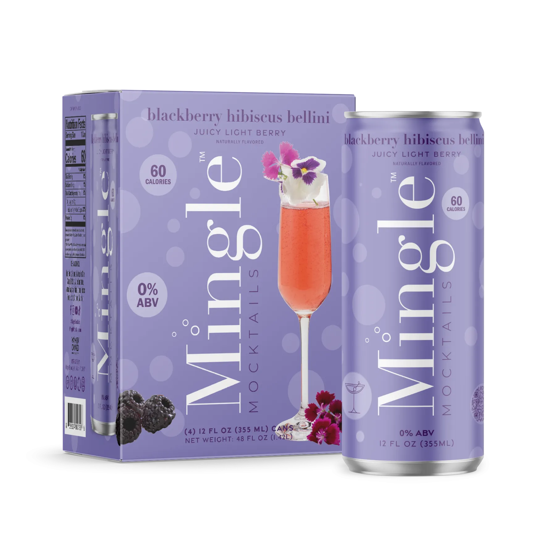 Mingle Mocktails: 4 Pack of 12oz Ready To Drink Mocktails