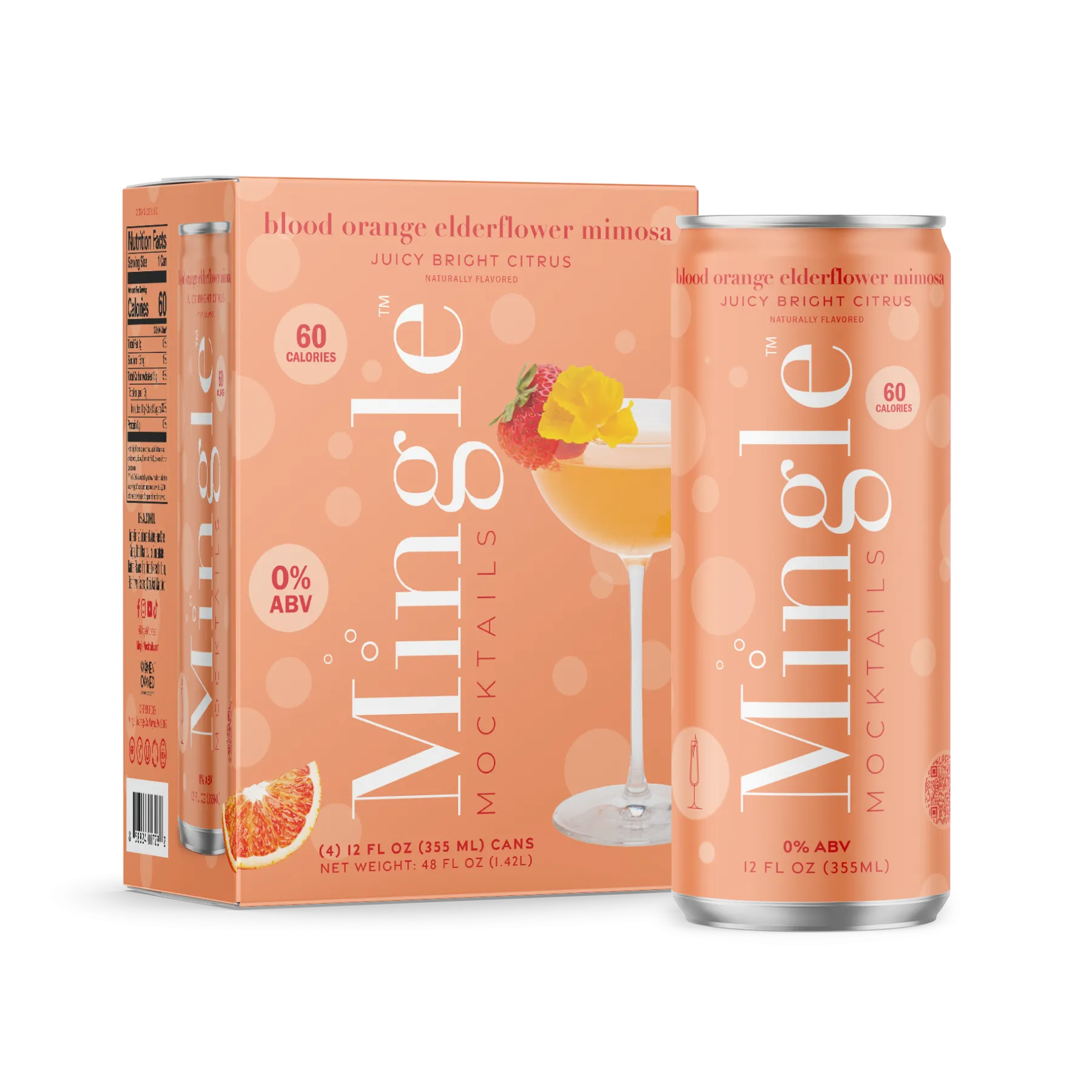 Mingle Mocktails: 4 Pack of 12oz Ready To Drink Mocktails