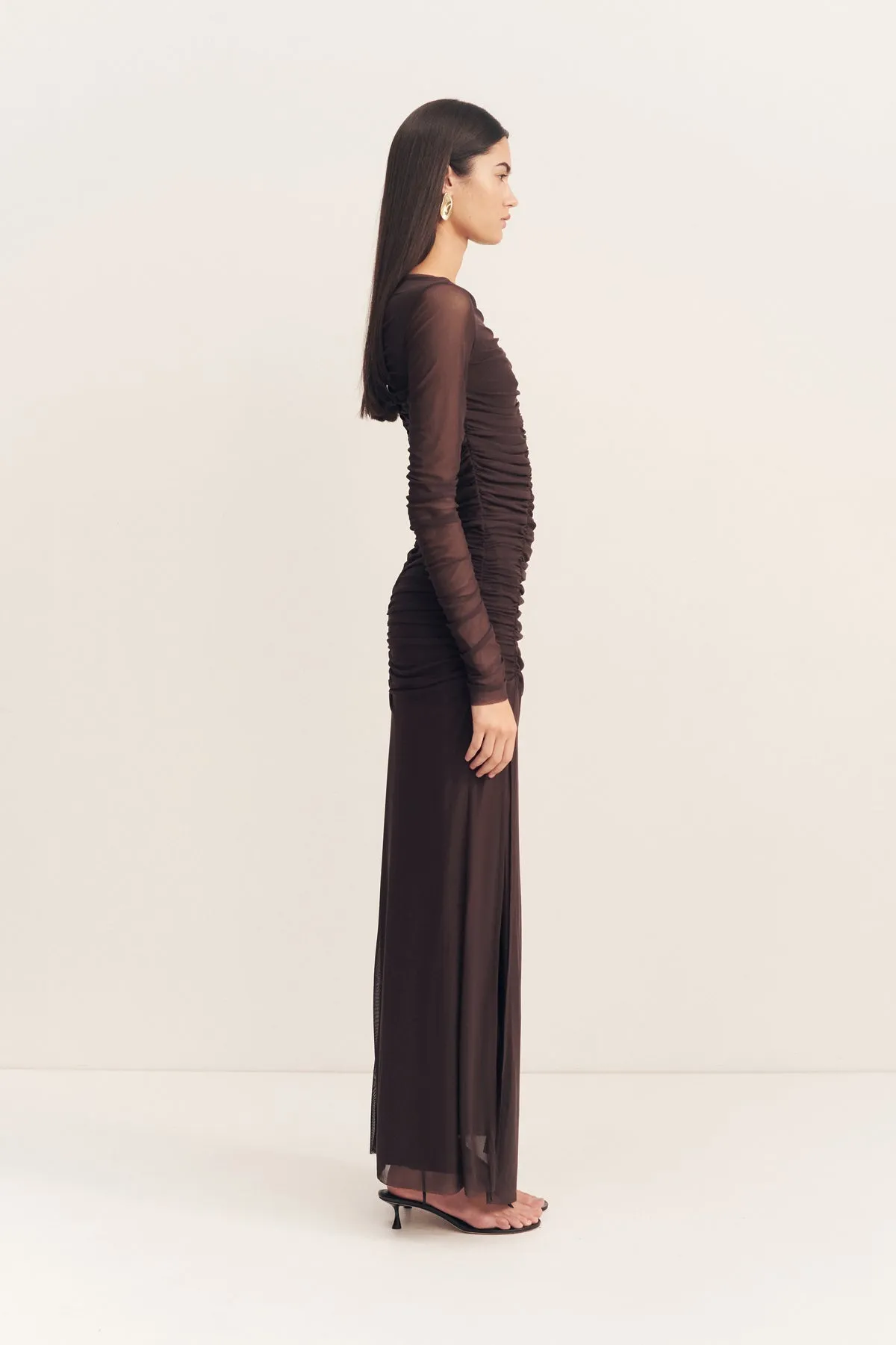 MIRA GATHERED MAXI DRESS