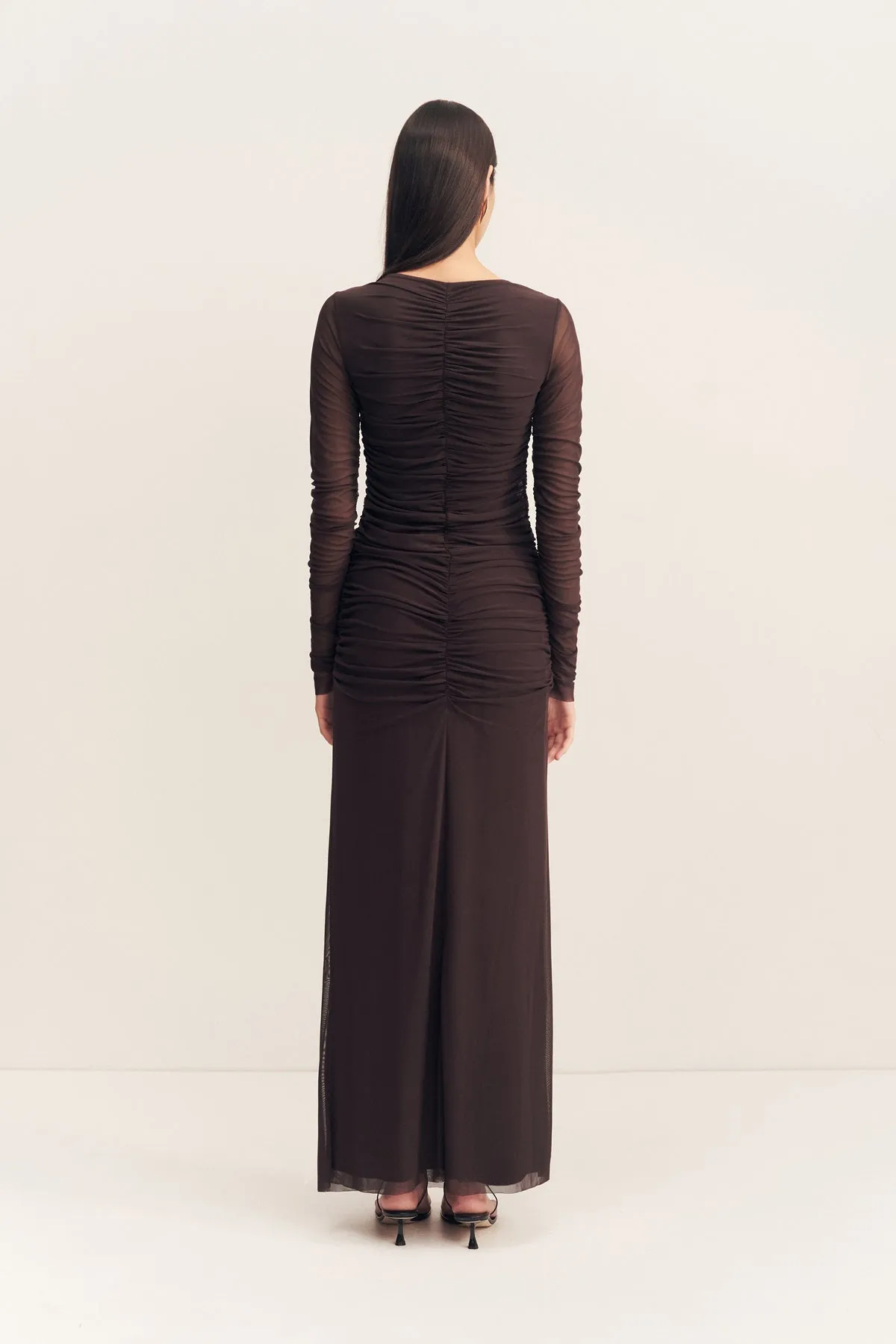 MIRA GATHERED MAXI DRESS