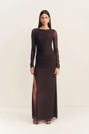 MIRA GATHERED MAXI DRESS