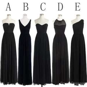 Mismatched Styles Chiffon Floor-Length Formal Long Bridesmaid Dresses, WG187