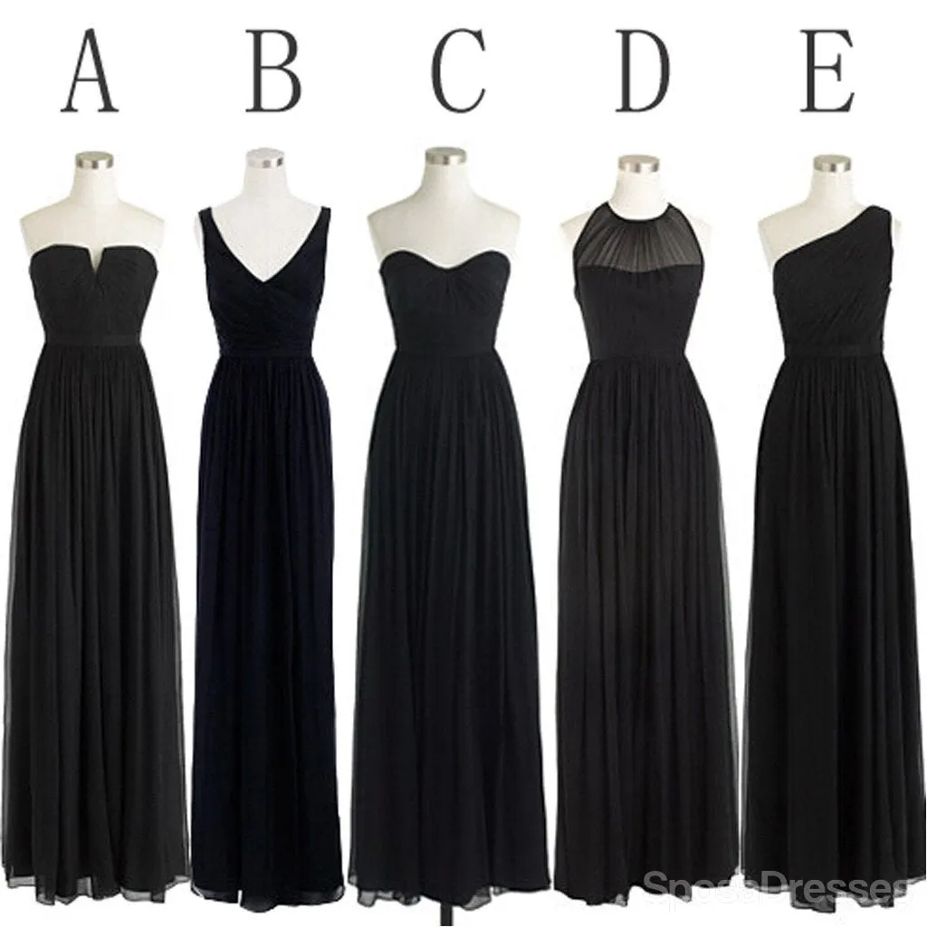 Mismatched Styles Chiffon Floor-Length Formal Long Bridesmaid Dresses, WG187