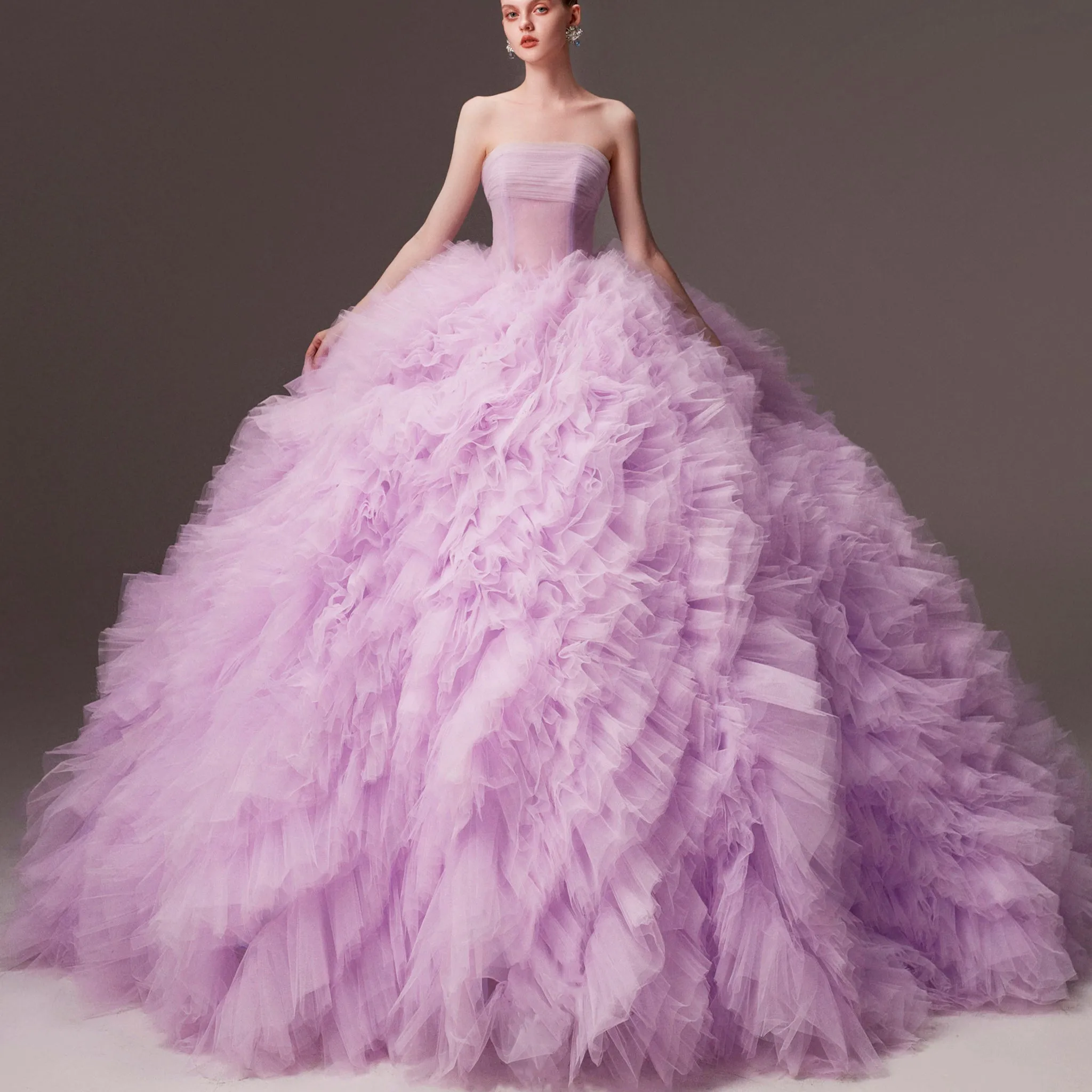 Modern Quinceanera Dress Puffy Ruffle Quince Dress & Gowns