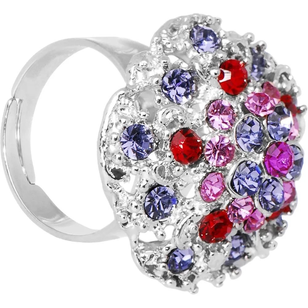 Mysterious Blossom Flower Adjustable Ring