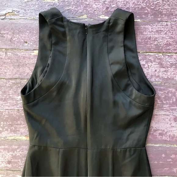 NBD Sleeveless Maxi Dress Size XXS Black Formal Gown Slit Gathered
