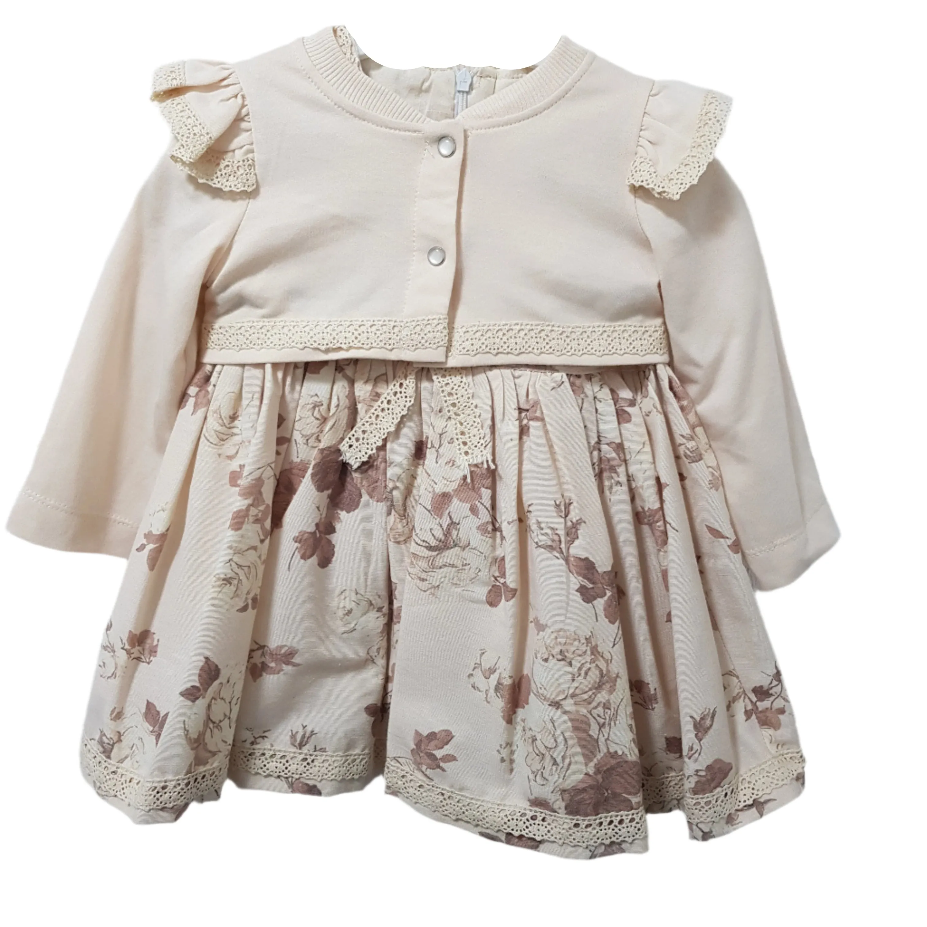 Neon Kids Floral Dress & Cardigan