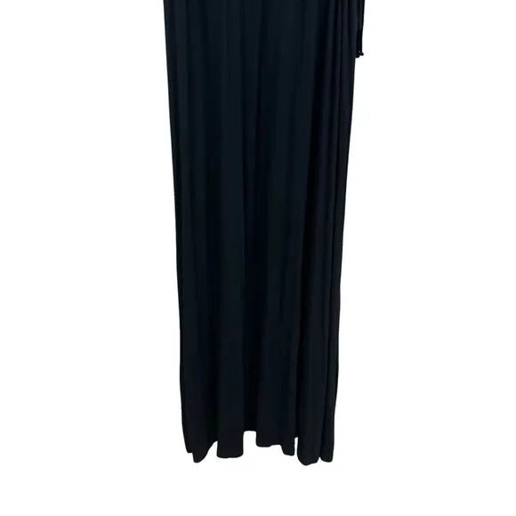 Nicole Miller New York Womens Maxi Dress Sleeveless Tie Empire‎ Waist Black Sz M