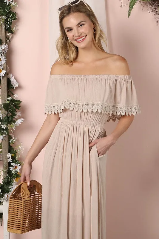 Ninexis Off the Shoulder Flowy Maxi Dress