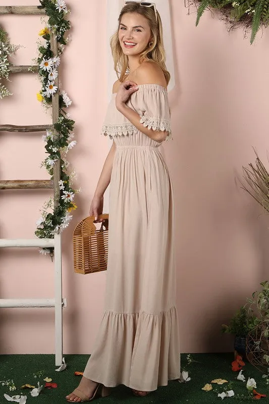 Ninexis Off the Shoulder Flowy Maxi Dress