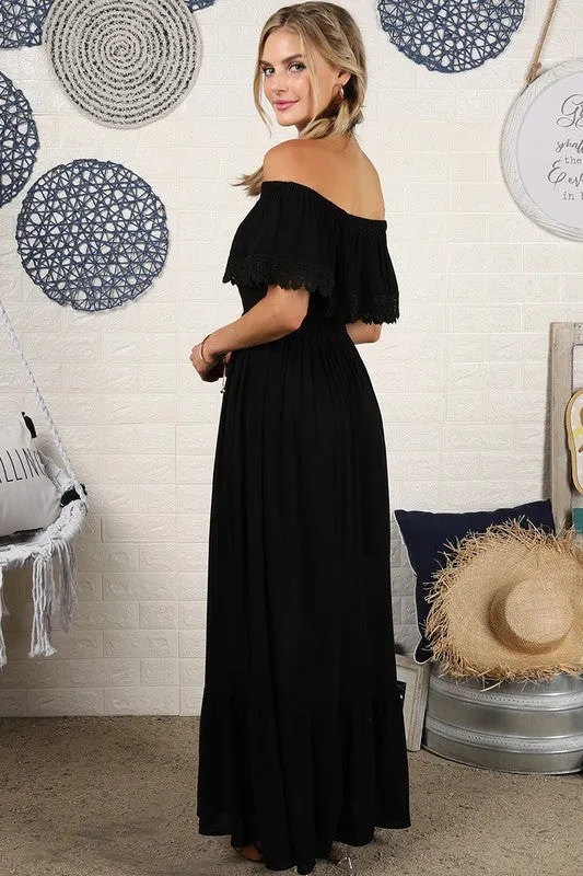 Ninexis Off the Shoulder Flowy Maxi Dress