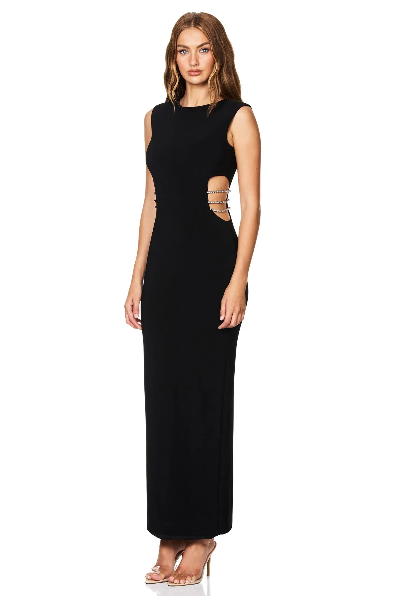 NOOKIE Mila Gown (Black Diamante)