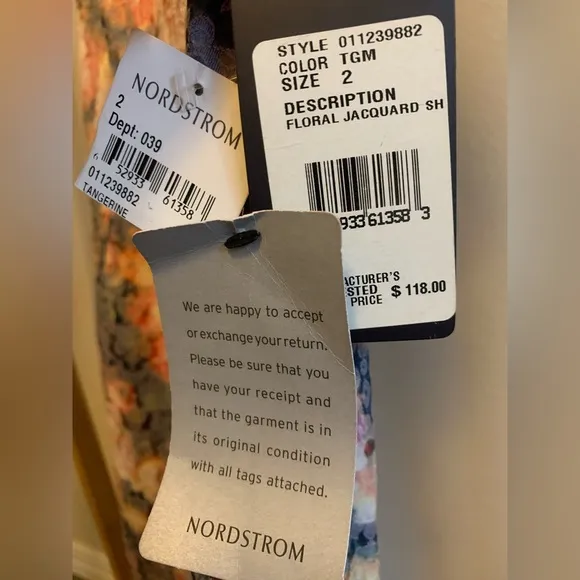 NWT Adrianna Papell Multicolor Floral Jacquard Cocktail Dress Sleeveless 2P