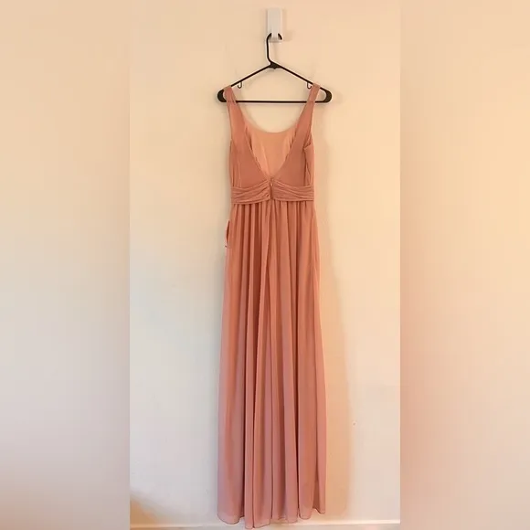 NWT Birdy Grey Jan Bridesmaid Maxi Dress in Rose Quartz Pink Size Small