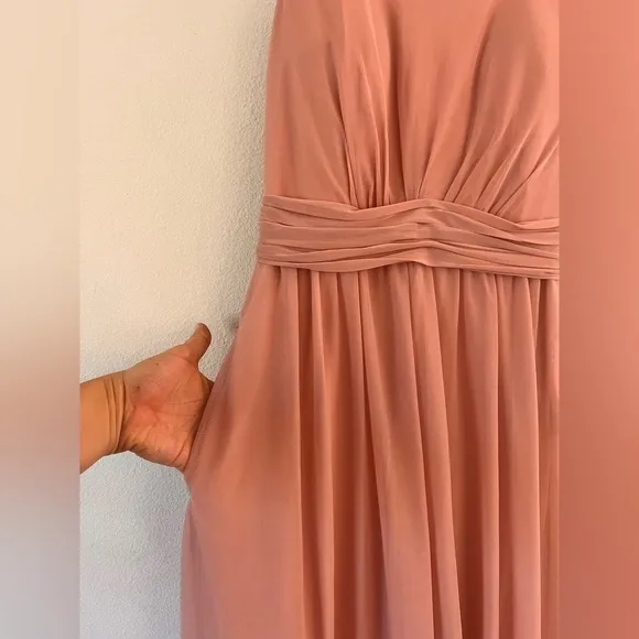 NWT Birdy Grey Jan Bridesmaid Maxi Dress in Rose Quartz Pink Size Small