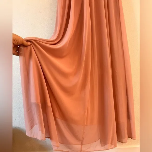 NWT Birdy Grey Jan Bridesmaid Maxi Dress in Rose Quartz Pink Size Small