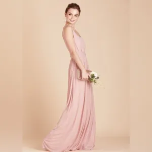 NWT Birdy Grey Jan Bridesmaid Maxi Dress in Rose Quartz Pink Size Small