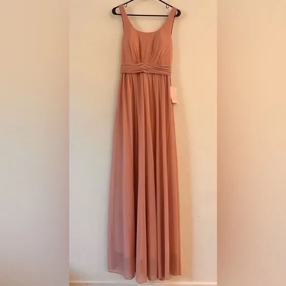 NWT Birdy Grey Jan Bridesmaid Maxi Dress in Rose Quartz Pink Size Small
