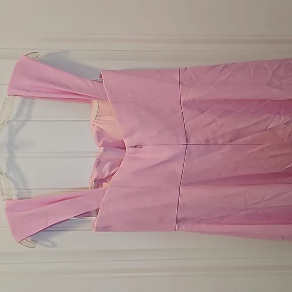 *NWT* Dessy Collection Off the Shoulder Pleated Cap Sleeve Maxi Dress