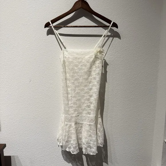 NWT Hanky Panky Babydoll Floral Lace Bridal Collection Pleated Chemise Sz Small