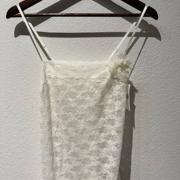 NWT Hanky Panky Babydoll Floral Lace Bridal Collection Pleated Chemise Sz Small