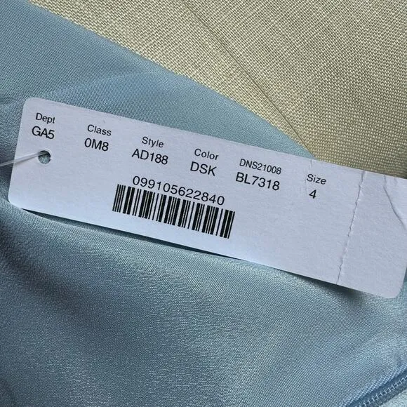 NWT J. CREW COLLECTION Blue Silk Maxi Skirt
