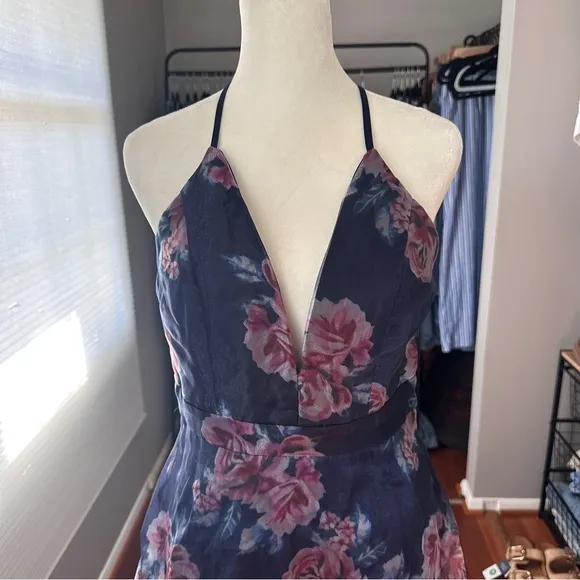 NWT Lulu's | Blooming Adoration Floral Organza Maxi Dress | Size Small