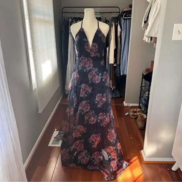 NWT Lulu's | Blooming Adoration Floral Organza Maxi Dress | Size Small