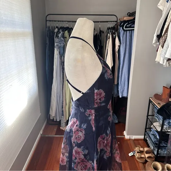 NWT Lulu's | Blooming Adoration Floral Organza Maxi Dress | Size Small