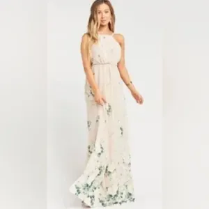NWT Show Me Your MuMu Amanda Maxi Dress in Cream/Green Floral - Size XXL