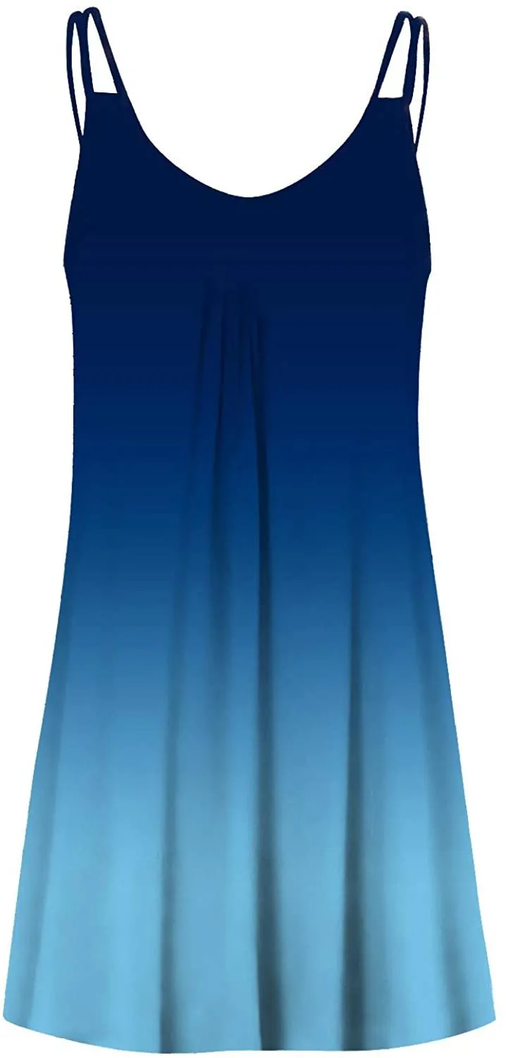 NXY Winsummer Women Dresses Summer Mini Sleeveless Flower Print Plus Size Boho Dress Short Tank Dress A-Line Beach Sundress